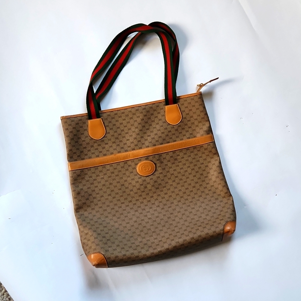 Gucci Brown and Tan Tote Bag